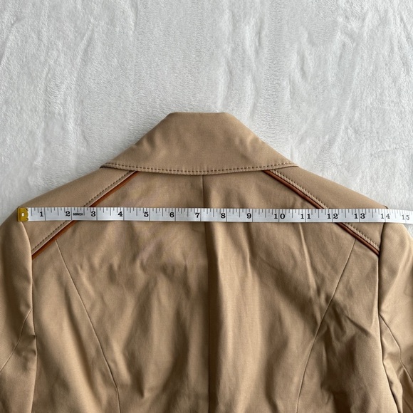 WHITE HOUSE BLACK MARKET Cropped Jacket 00 Toasted Sesame Tailored Military NWOT - Picture 6 of 14